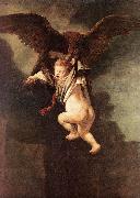 REMBRANDT Harmenszoon van Rijn Rape of Ganymede dh oil painting on canvas